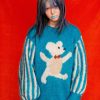 Tops Bloda's Choice | Teddy Bear Sweater Blue