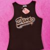 Tops Bloda's Choice | Diva Y2K Tank Top Brown