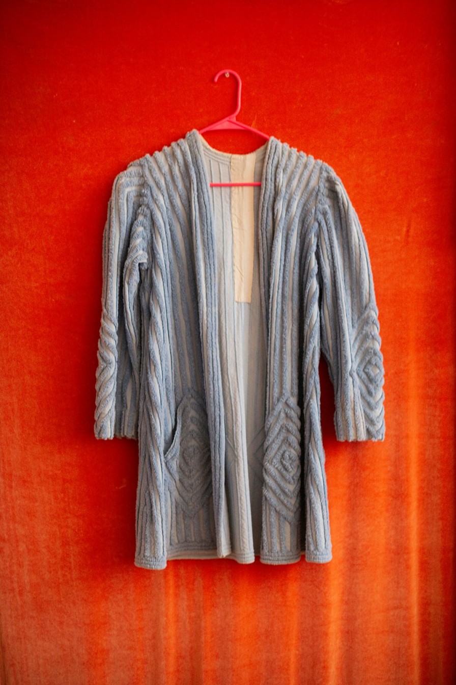 Tops Bloda's Choice | Baby Blue Cotton Robe/Coat