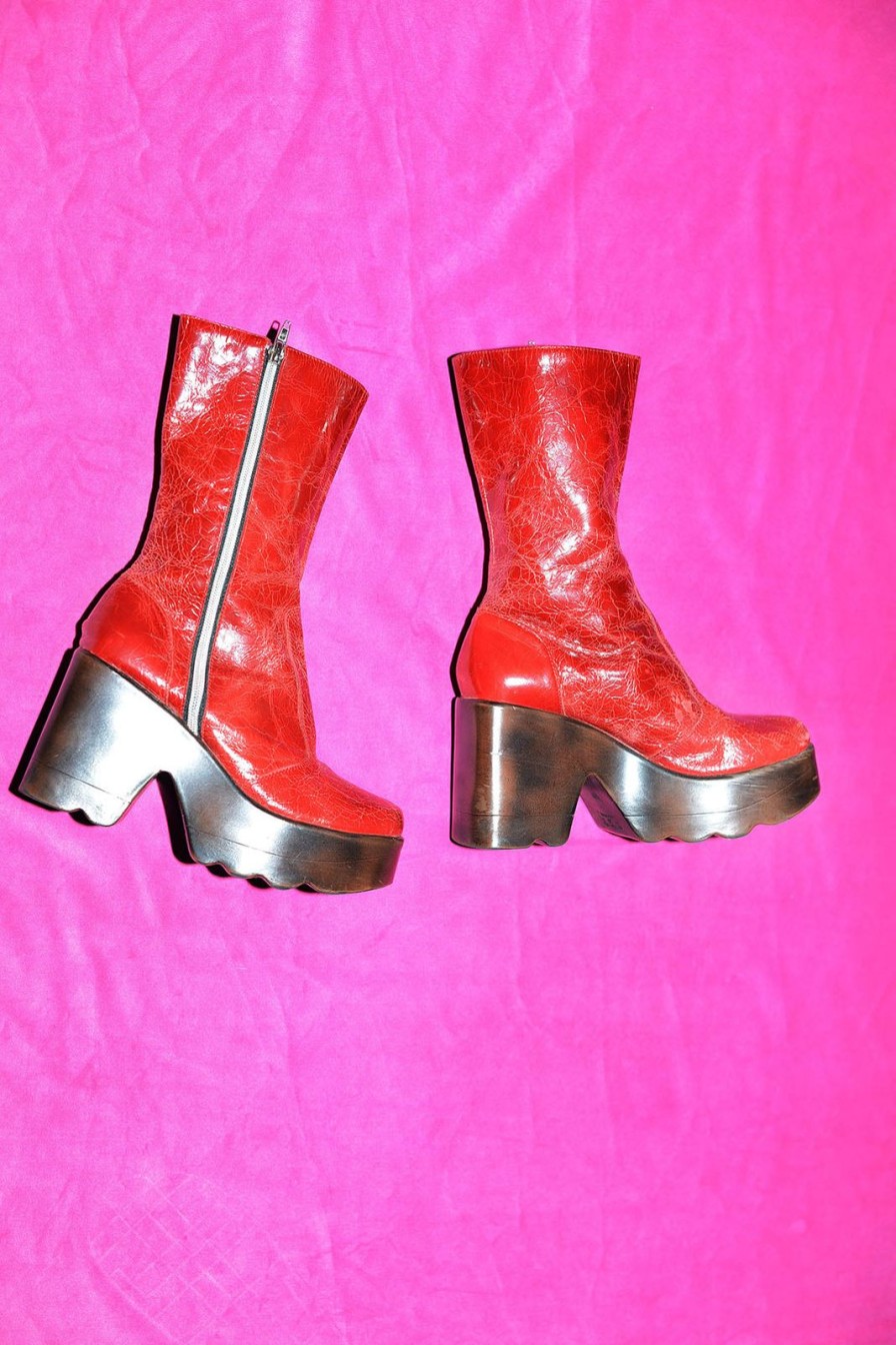 Accessories Bloda's Choice | Vintage Brazylian Plathform Boots Red