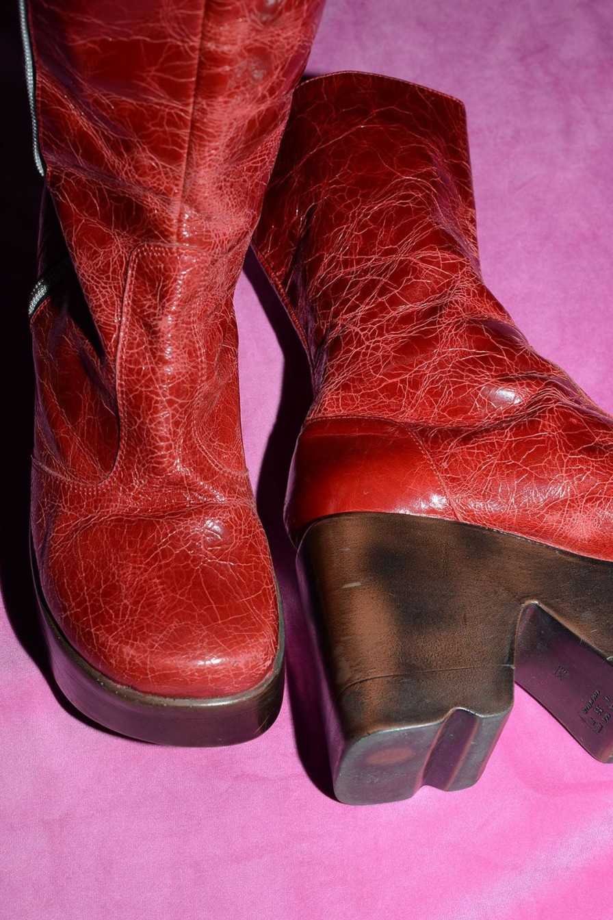 Accessories Bloda's Choice | Vintage Brazylian Plathform Boots Red