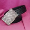 Accessories Bloda's Choice | Bebe Rhinestone Leather Belt