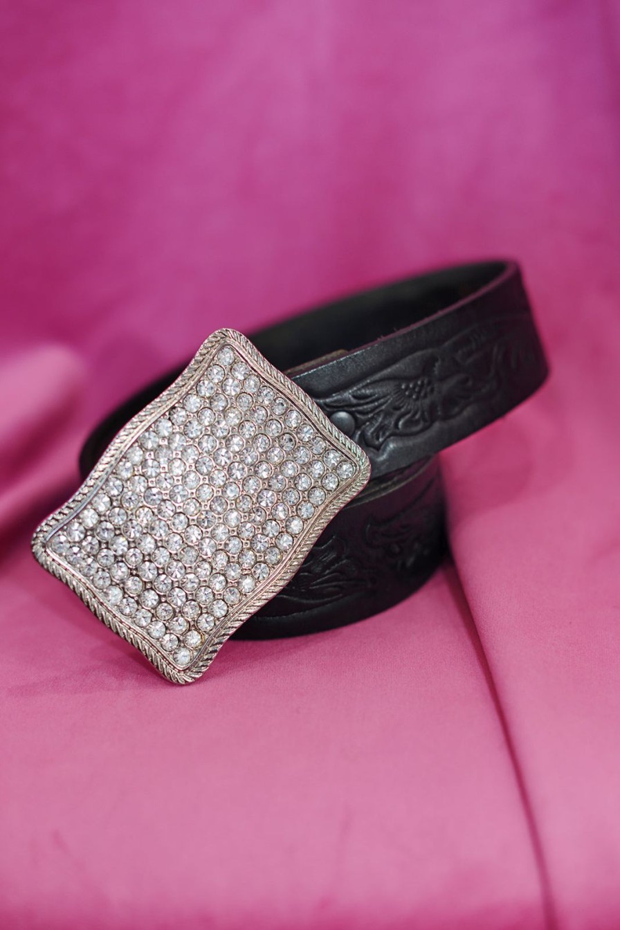 Accessories Bloda's Choice | Bebe Rhinestone Leather Belt