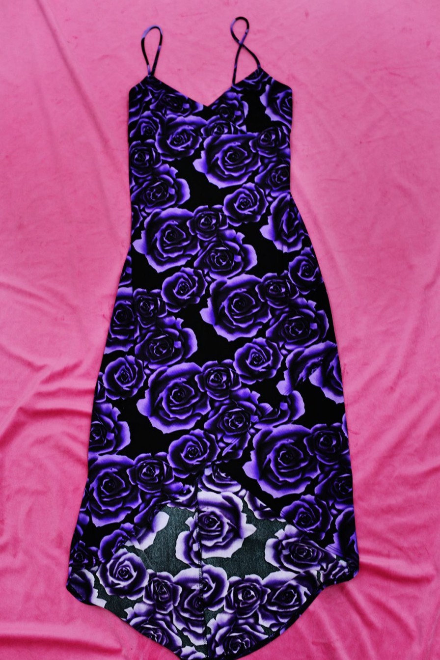 Dresses Bloda's Choice | Y2K Purple Roses Dress