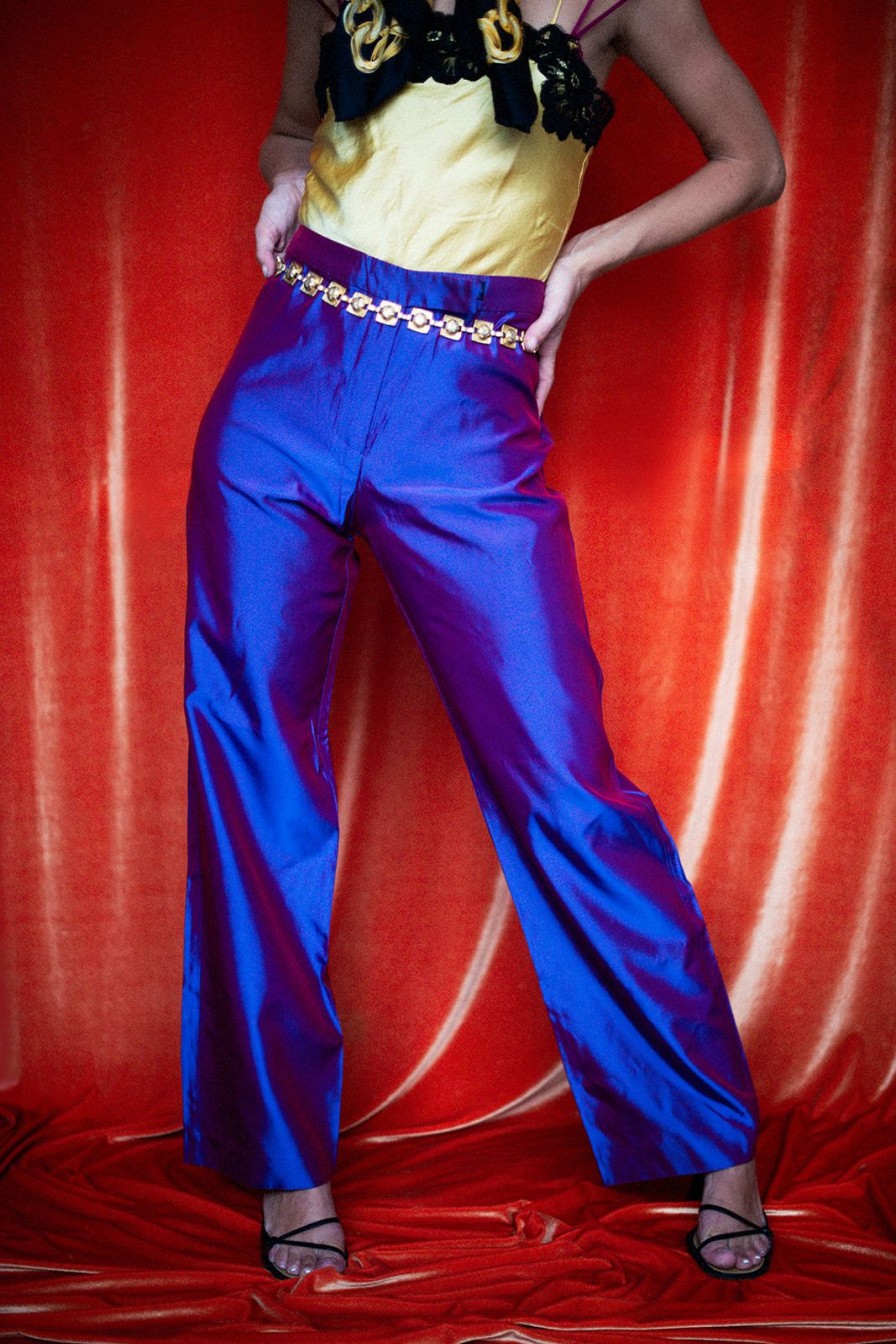 Bottoms Bloda's Choice | Iridescent Purple Pants